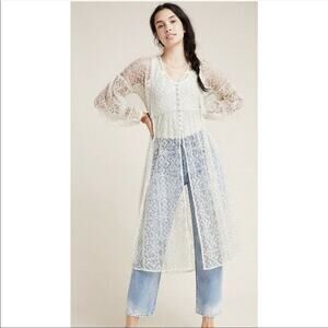 Anthro Maeve San Michel Lace Duster